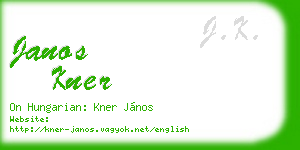 janos kner business card