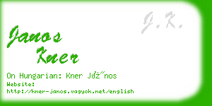 janos kner business card